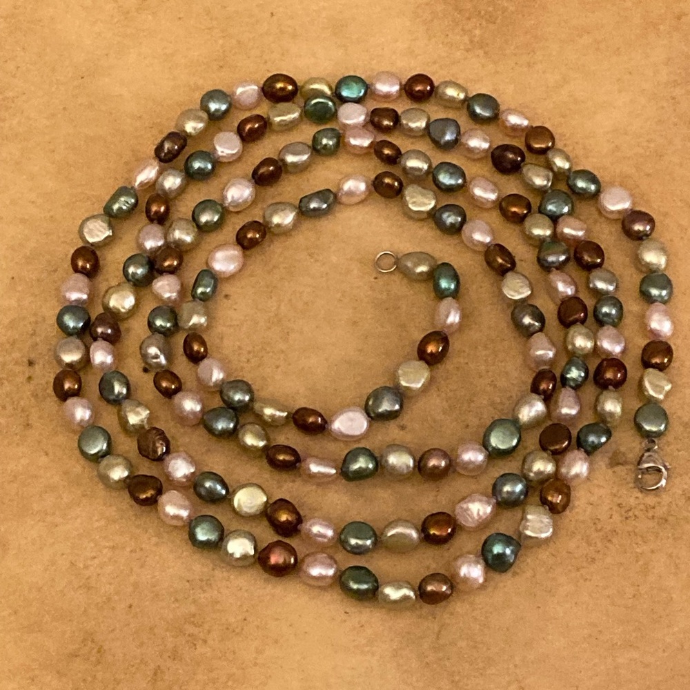 HONORA PEARL Colors of Fall 54” Necklace